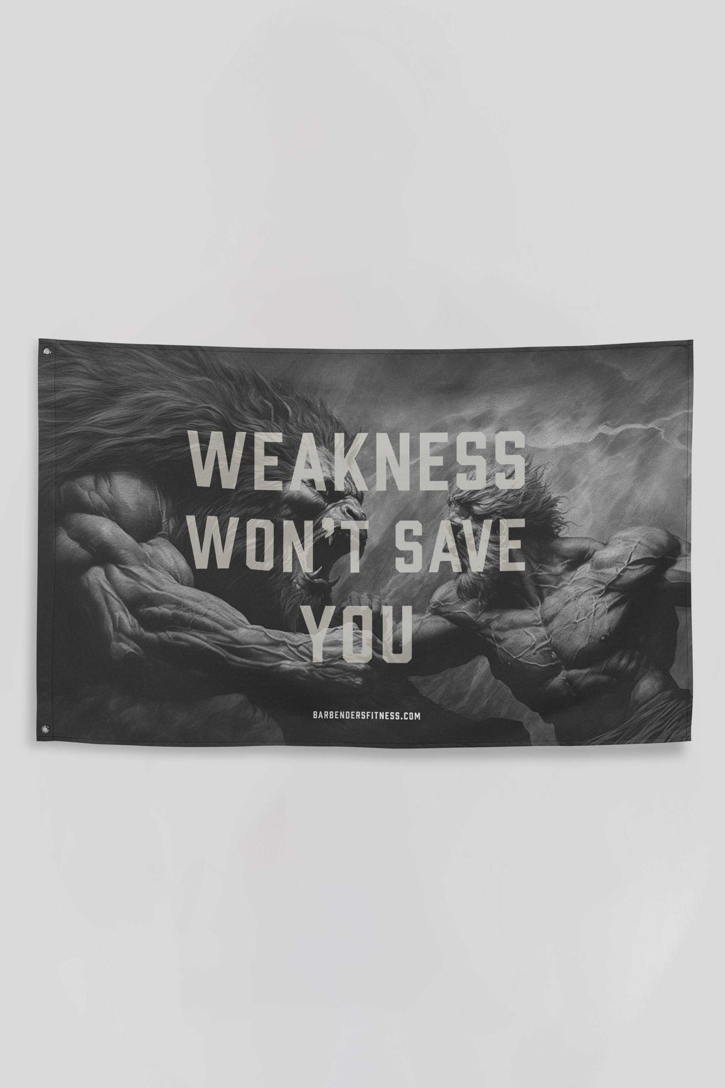 Weakness Won't Save You Gym Flag