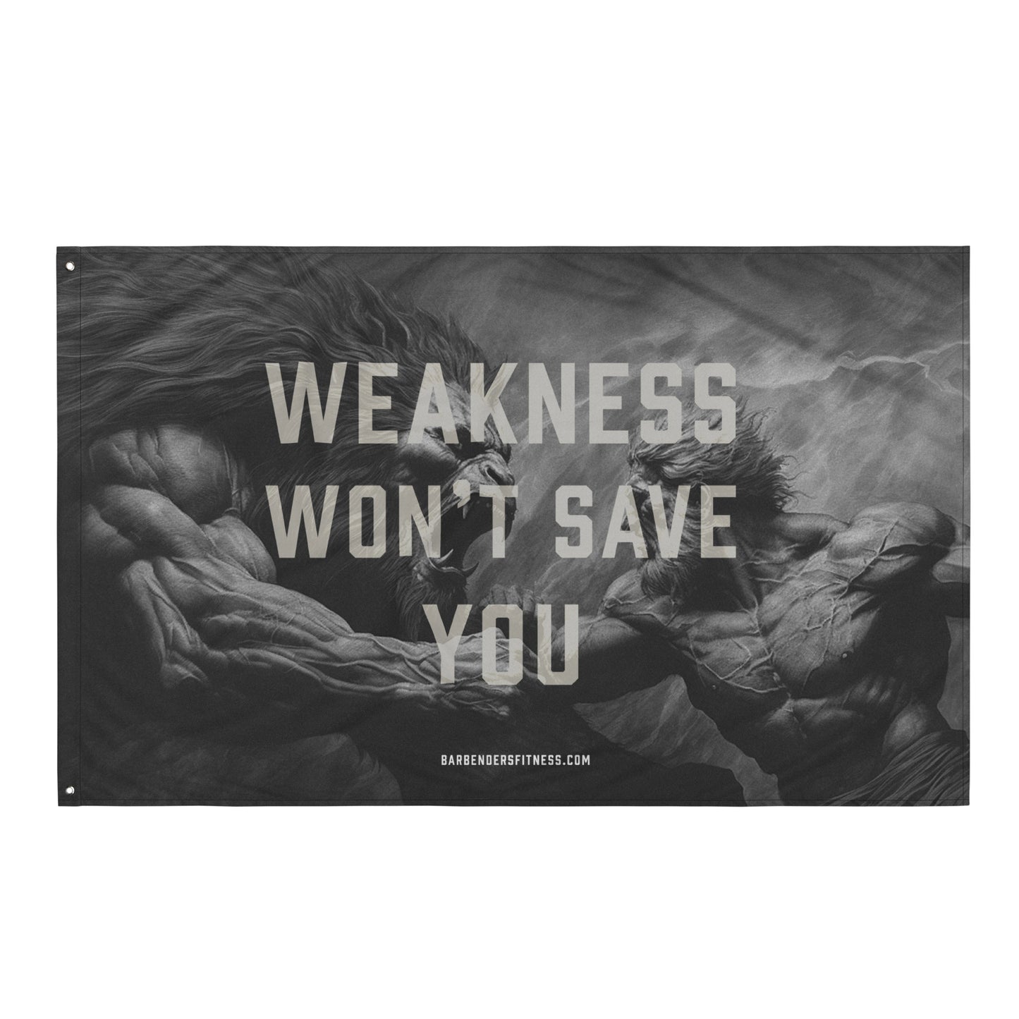 Weakness Won't Save You Gym Flag