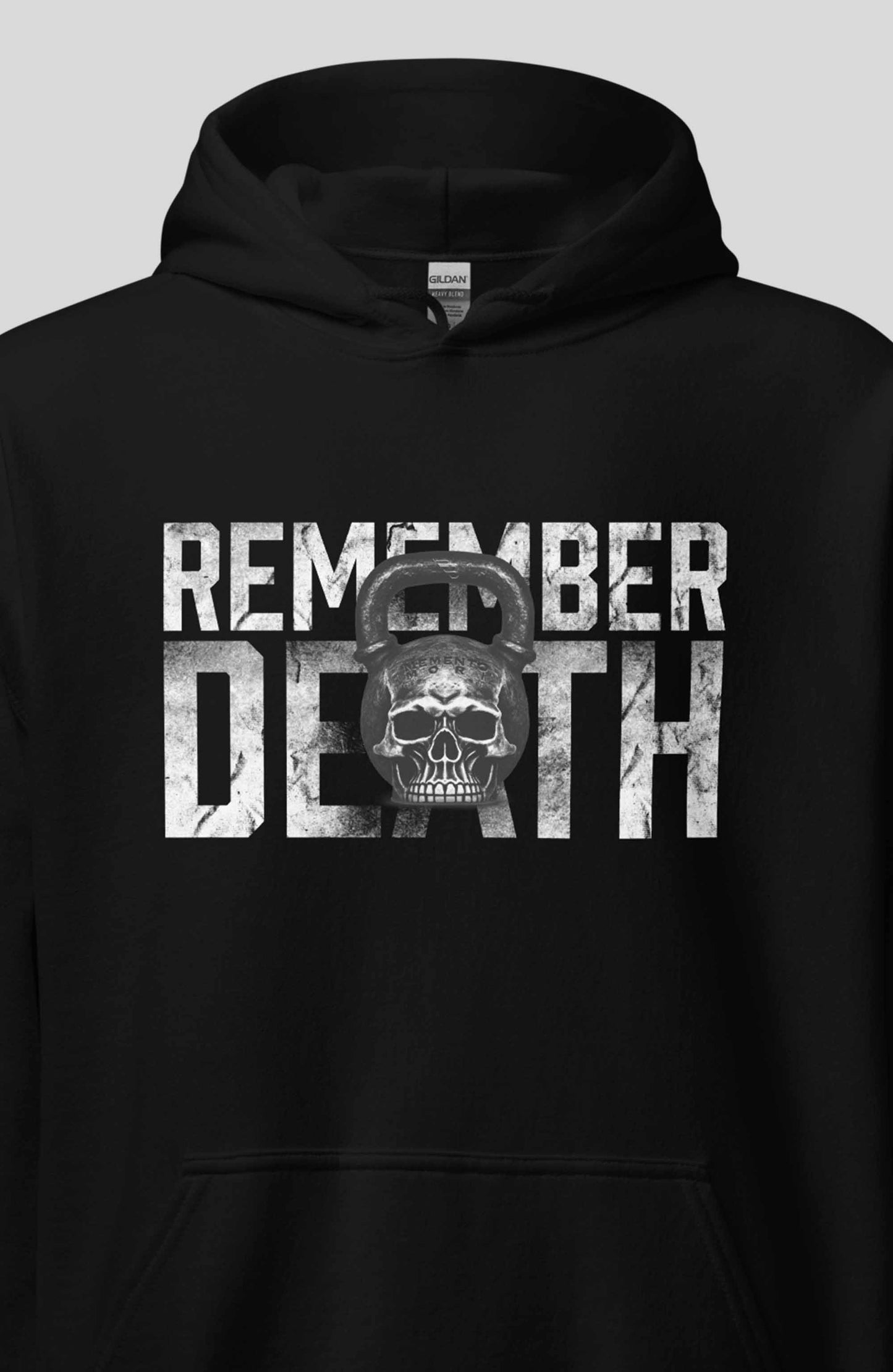 Remember Death Kettlebell Memento Mori Hoodie