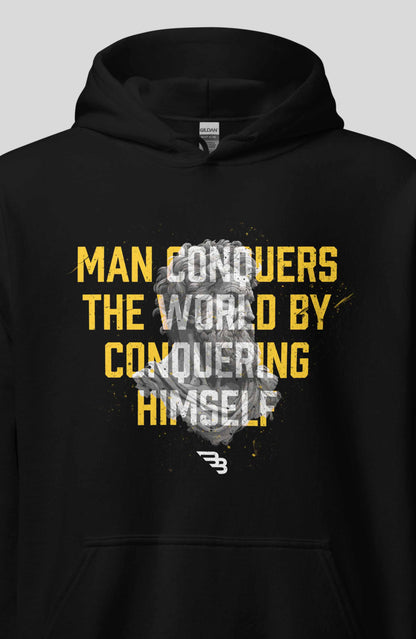 Man Conquers Stoic Hoodie