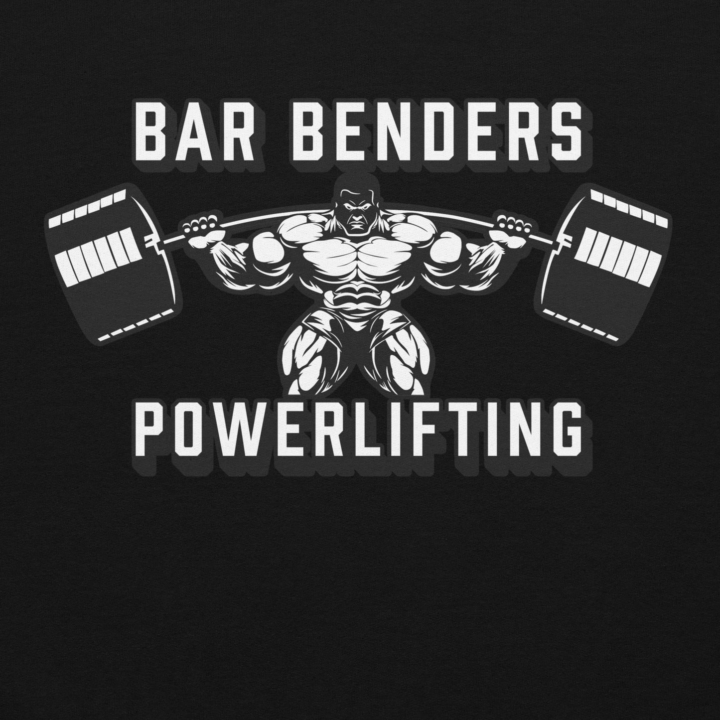 Bar Benders Powerlifting Front Print Hoodie