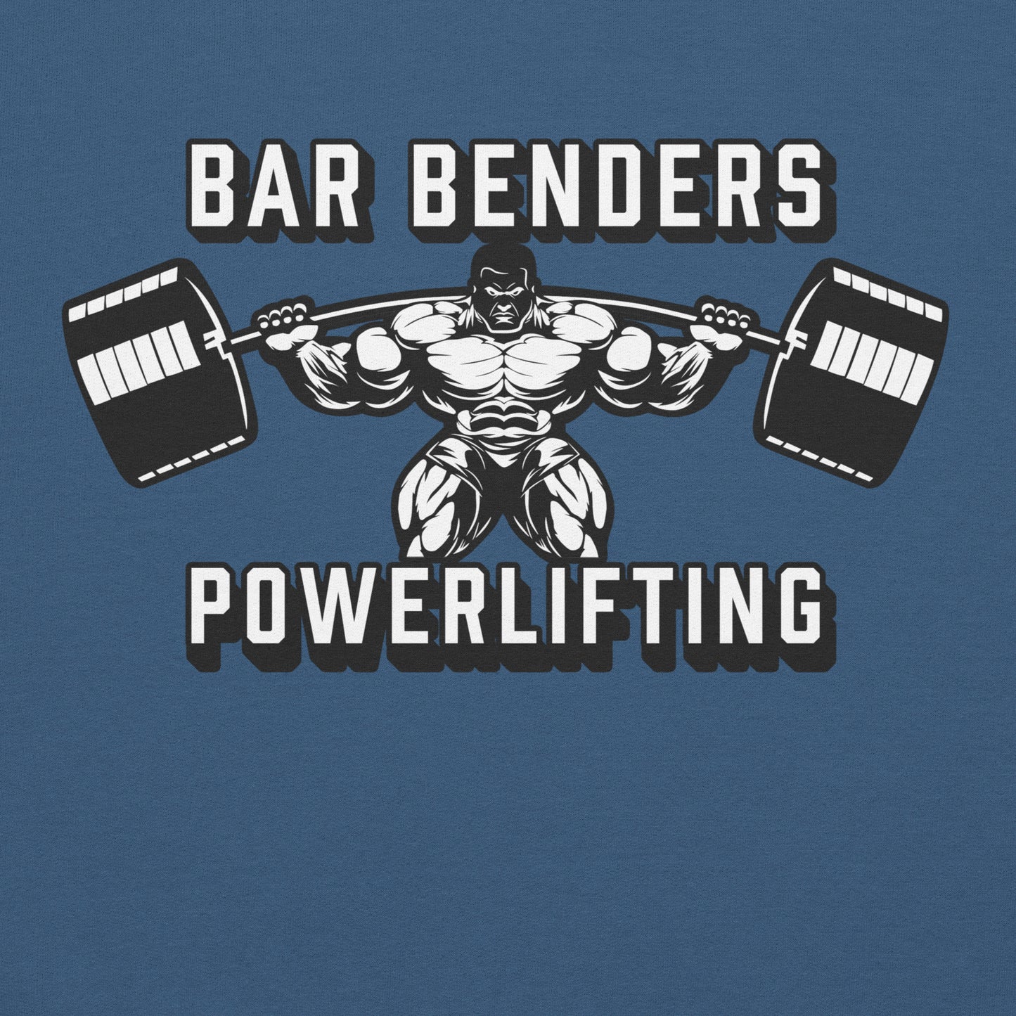 Bar Benders Powerlifting Front Print Hoodie