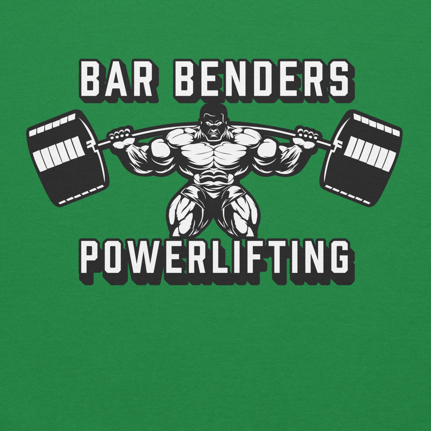 Bar Benders Powerlifting Front Print Hoodie