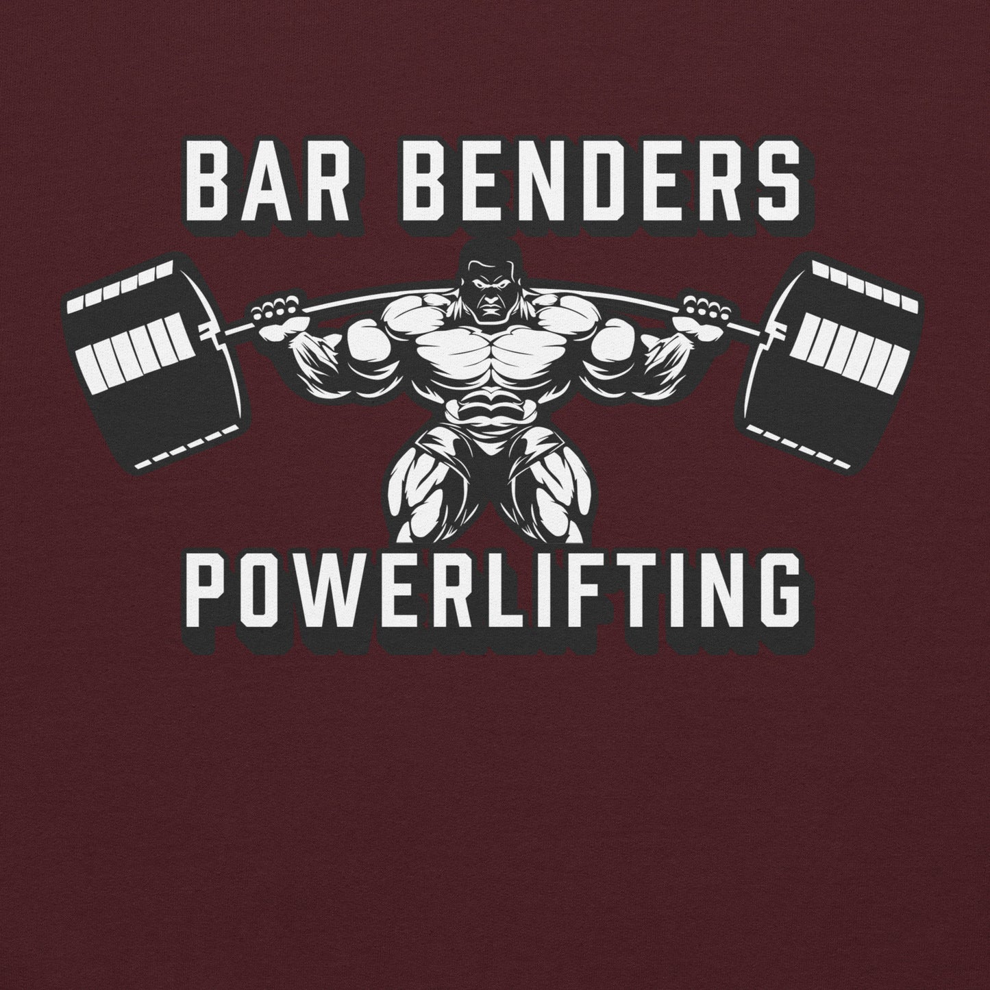 Bar Benders Powerlifting Front Print Hoodie