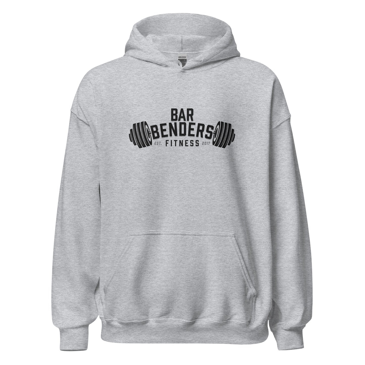 Bar Benders Fitness Dark Barbell Hoodie